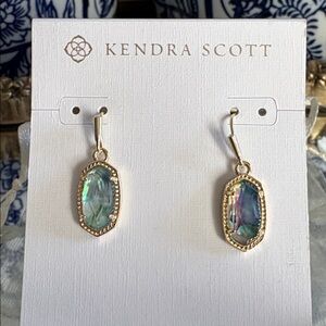 Kendra Scott Lilac Abalone Gold Earrings NWT
